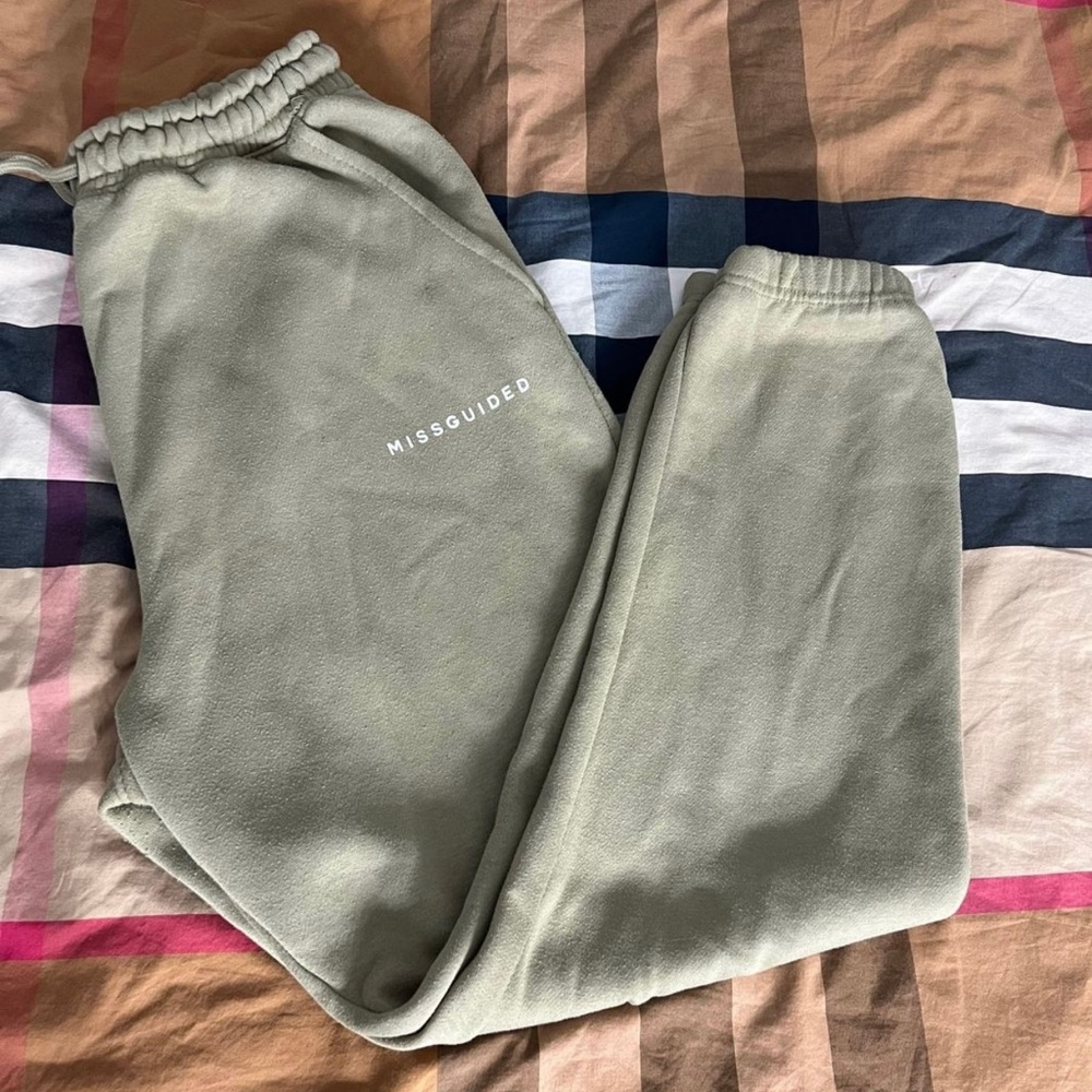 Olive Green MISSGUIDED Sweatpants